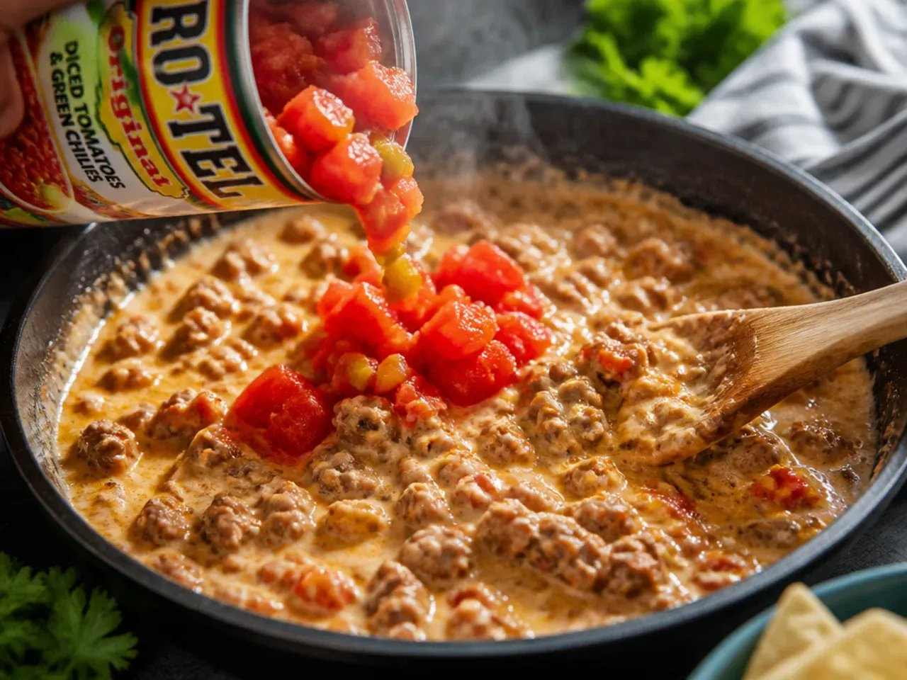 rotel dip with ground beef recipe step 7