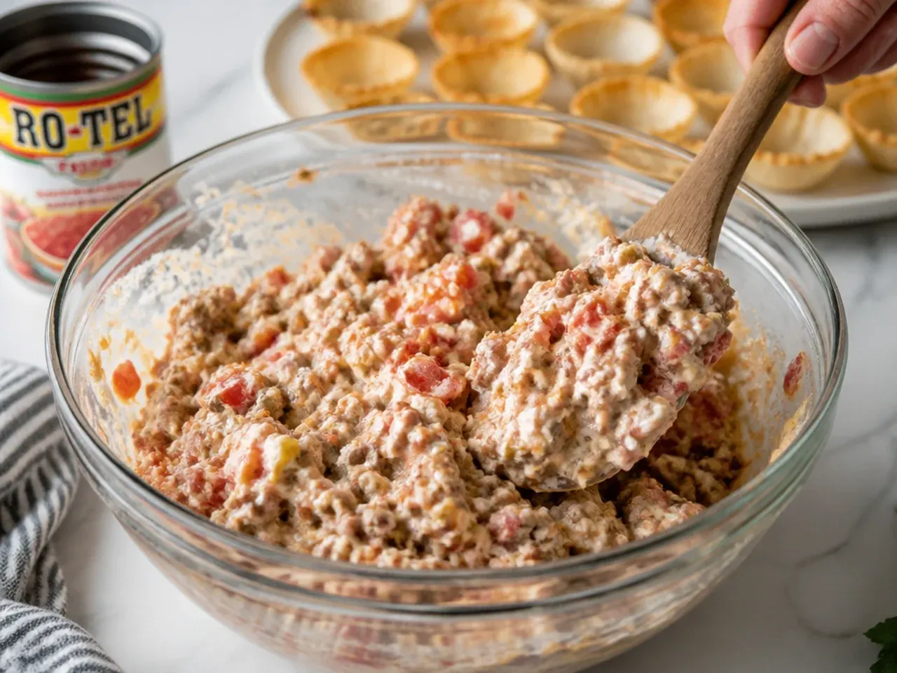 rotel phyllo cup appetizers recipe step 4