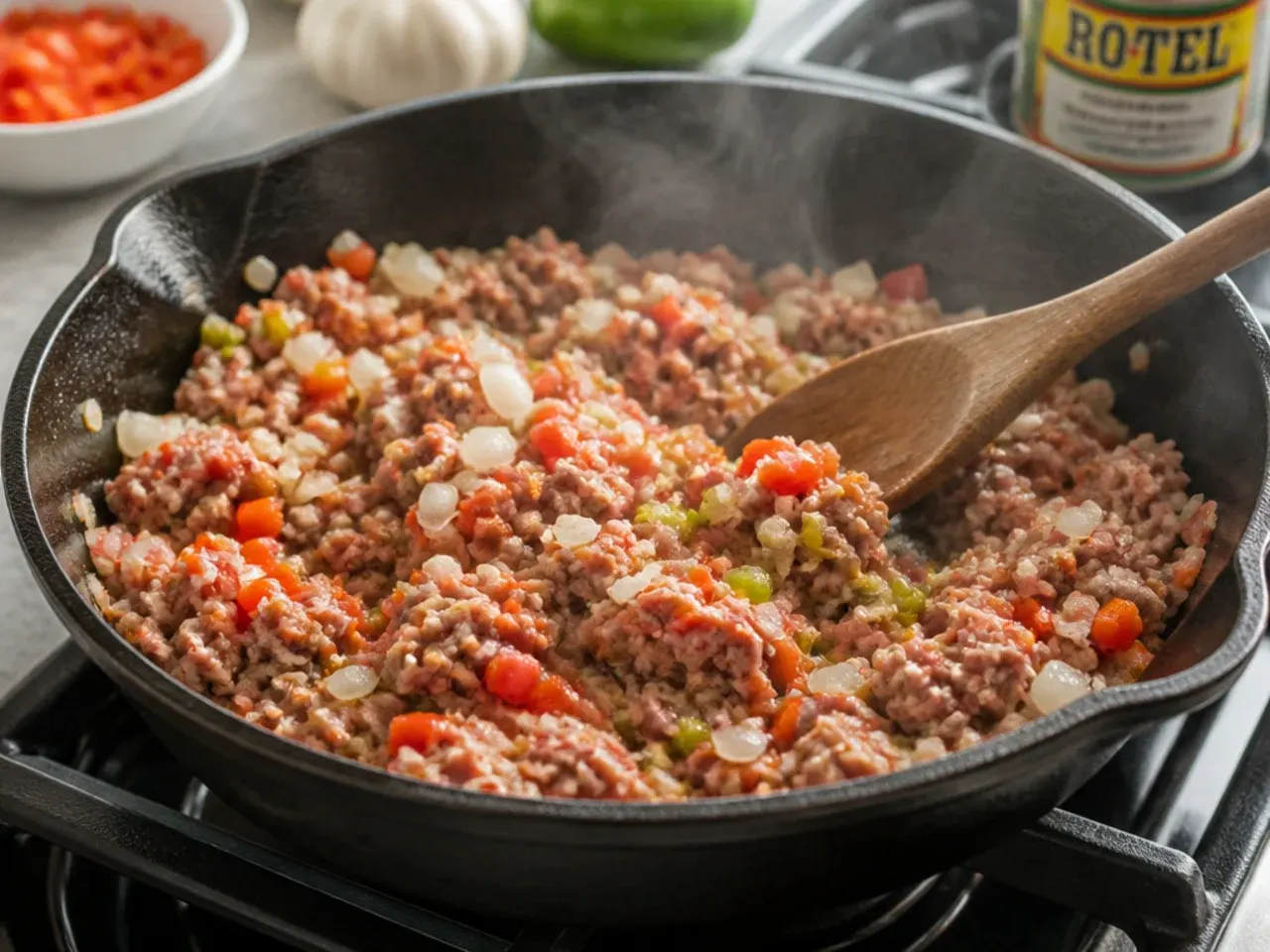 rotel sausage dip recipe step 2