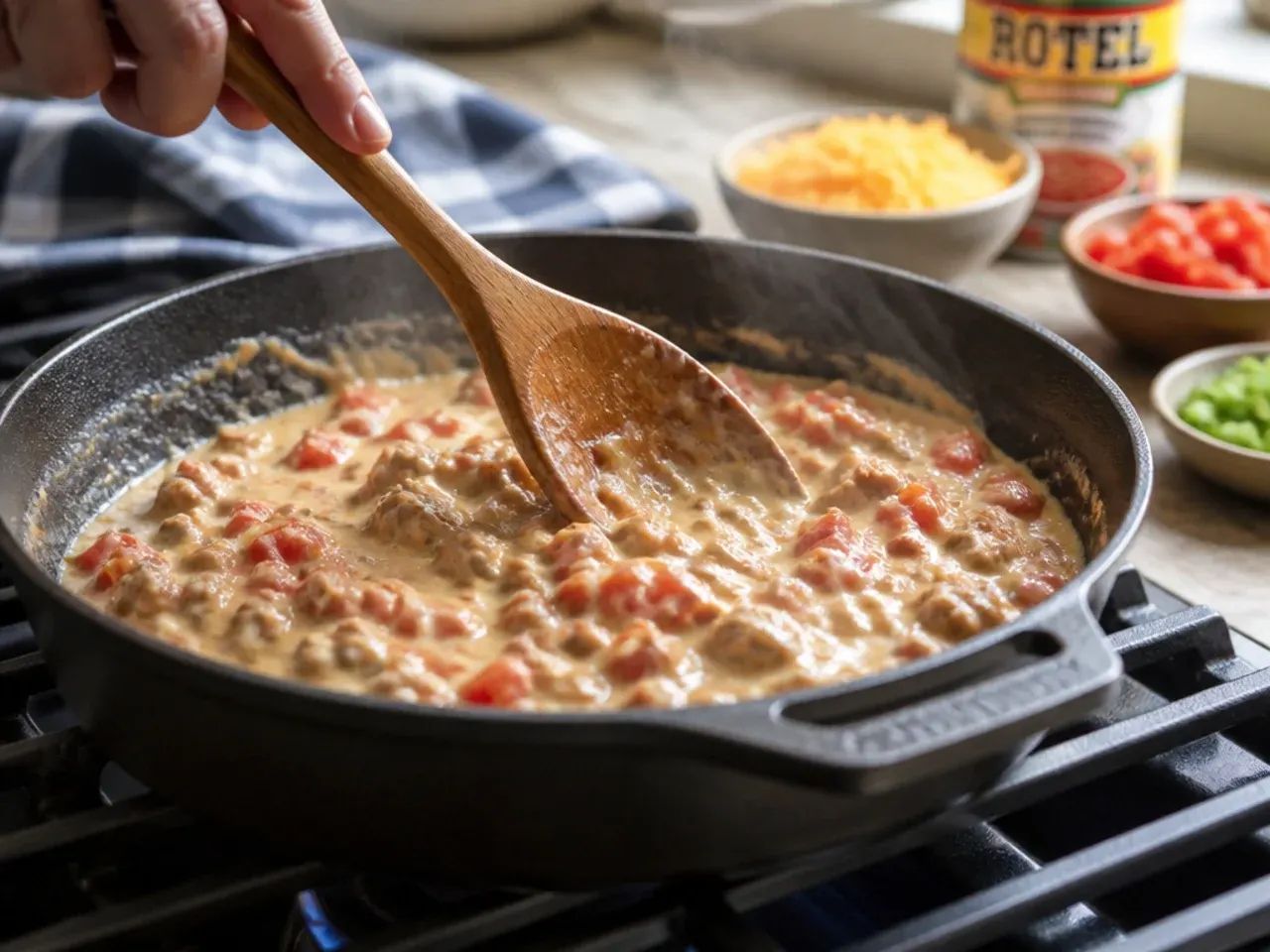 rotel sausage dip recipe step 4