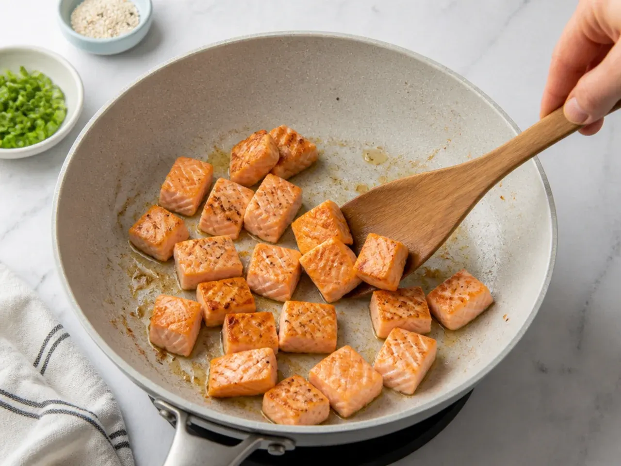 salmon sushi bowl sauce — step 4: cook the salmon