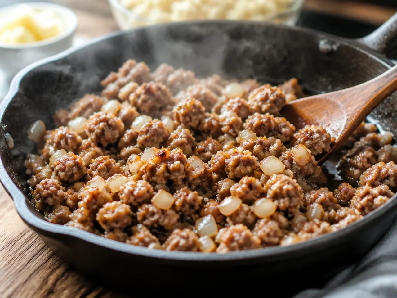 sausage hashbrown casserole recipe step 2