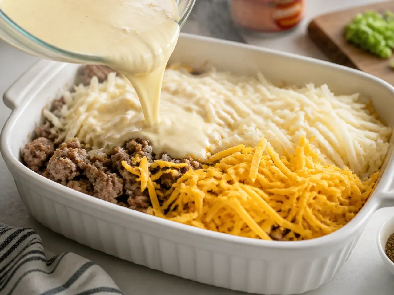 sausage hashbrown casserole recipe step 5