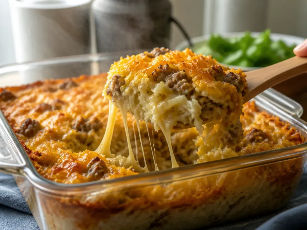 sausage hashbrown casserole recipe step 6