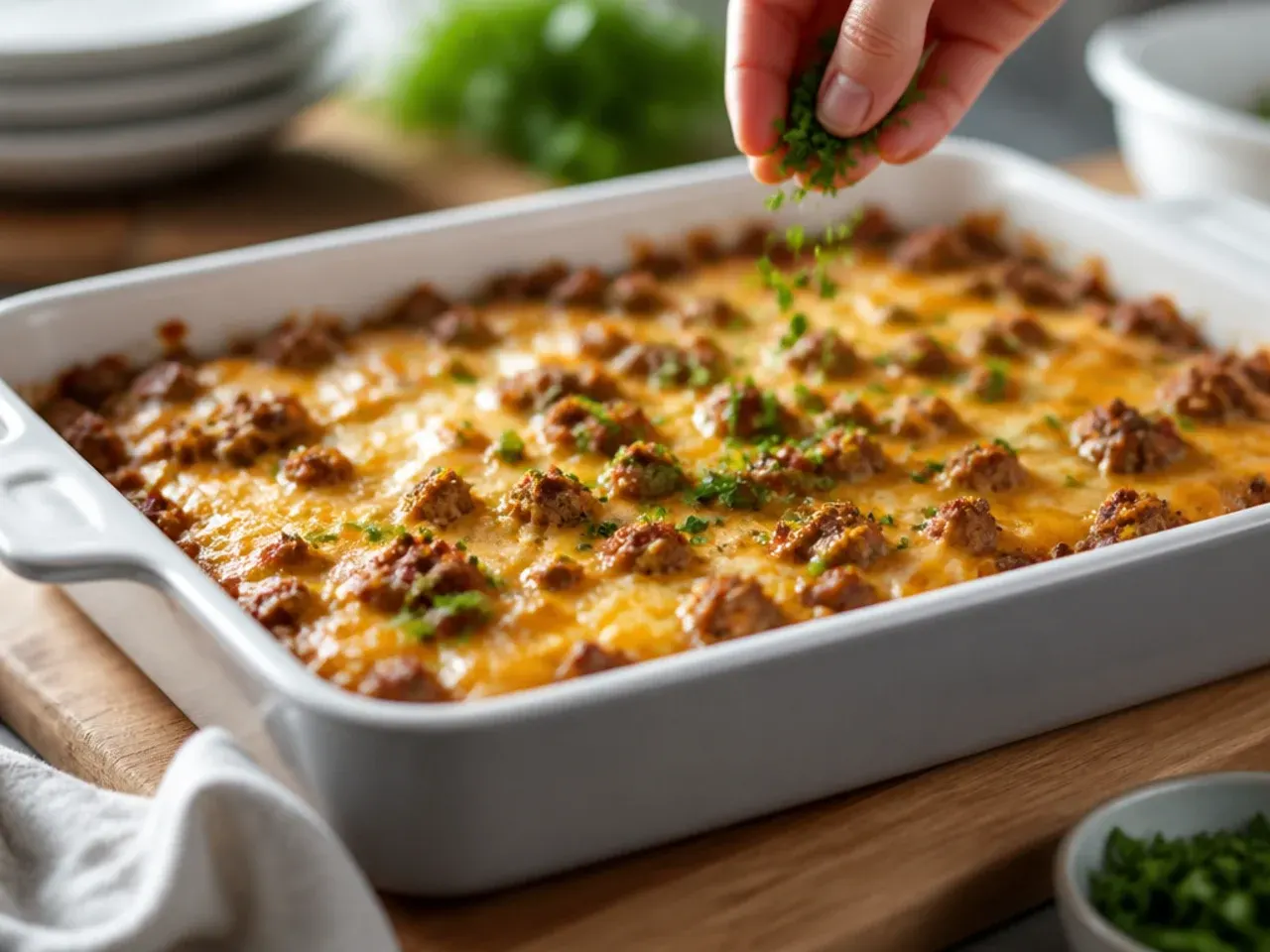 sausage hashbrown casserole recipe step 7