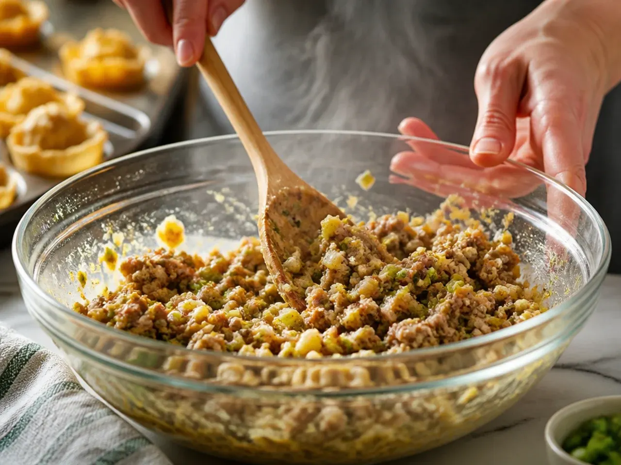 sausage phyllo cup appetizers recipe step 5