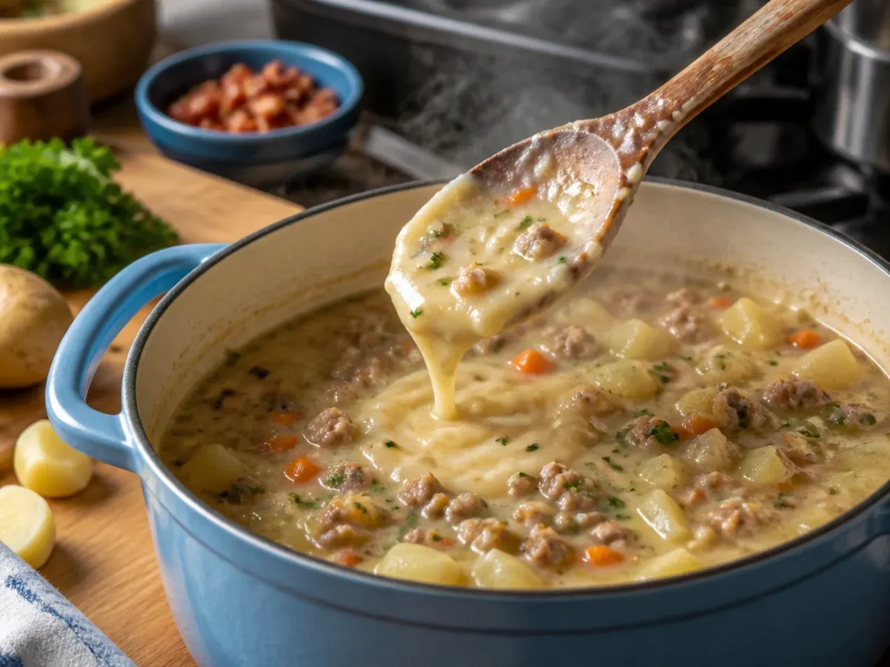 sausage potato soup recipe step 5