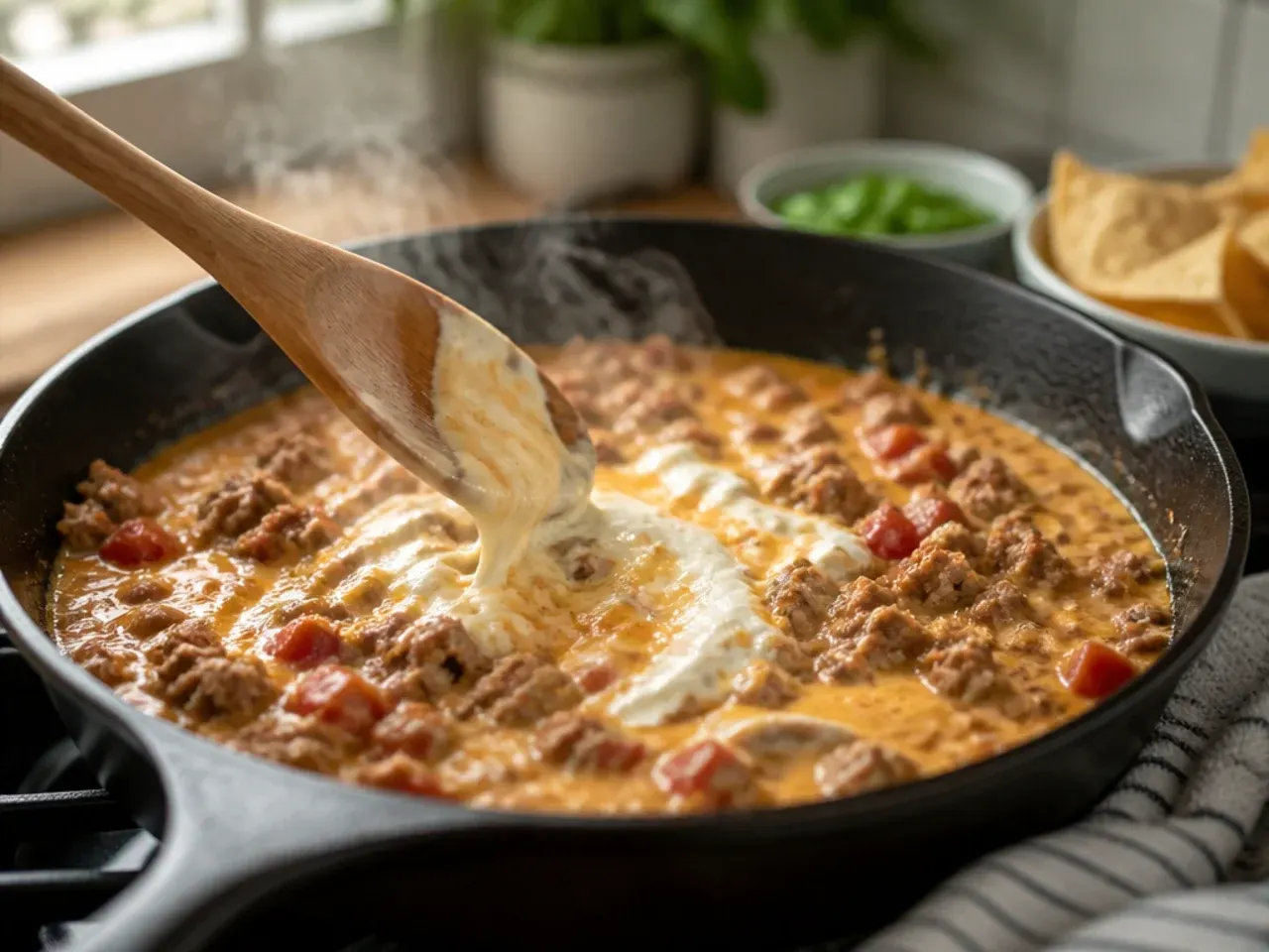 sausage rotel cream cheese dip recipe step 4