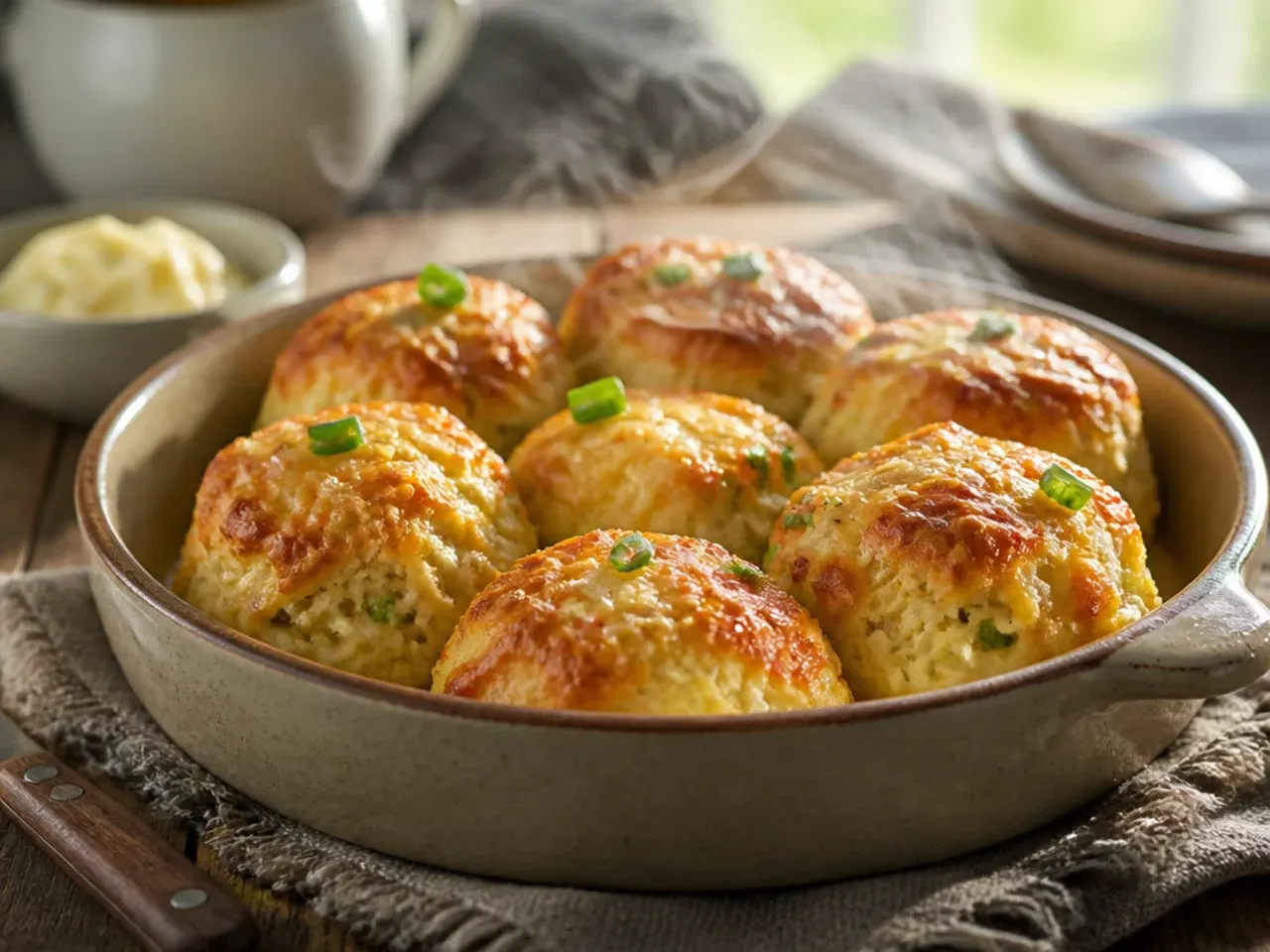 Clotted cream scone with a generous dollop of clotted cream on top