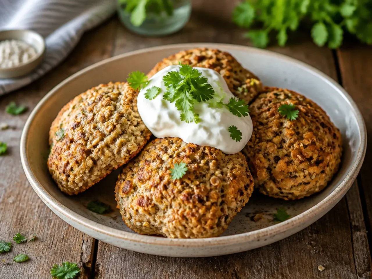 Oat and seed scones with a nubbly, textured golden crust