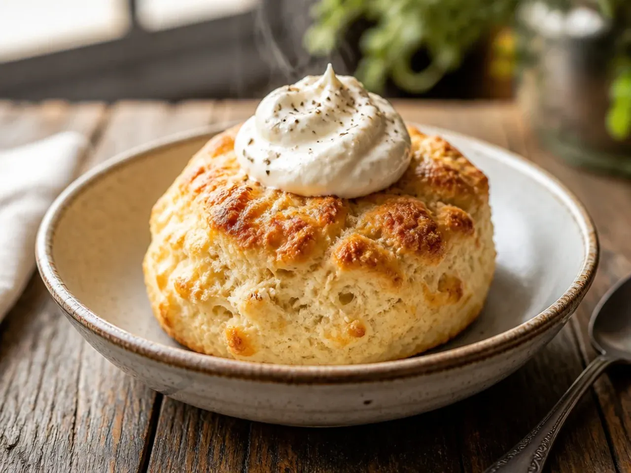 Golden cheese scones with bubbling melted cheddar on top