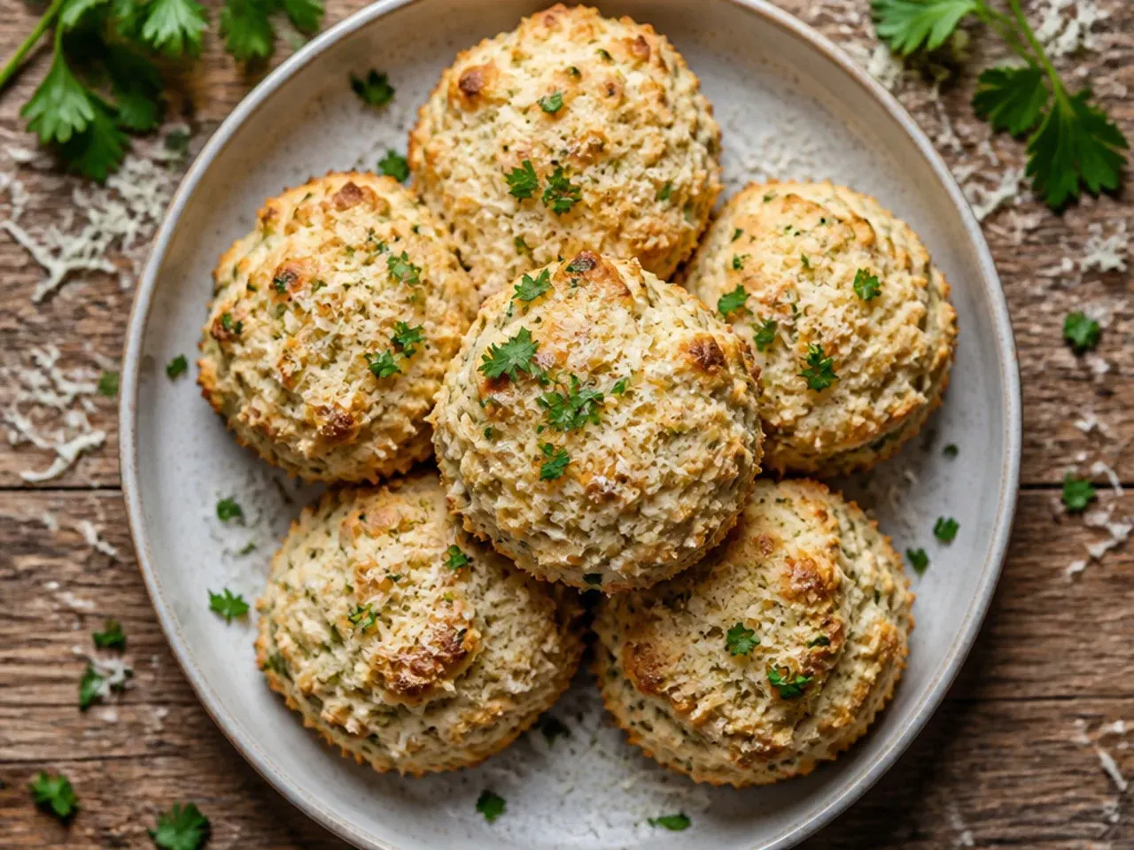 Tall, golden classic buttermilk scones split in half showing a soft, layered crumb.