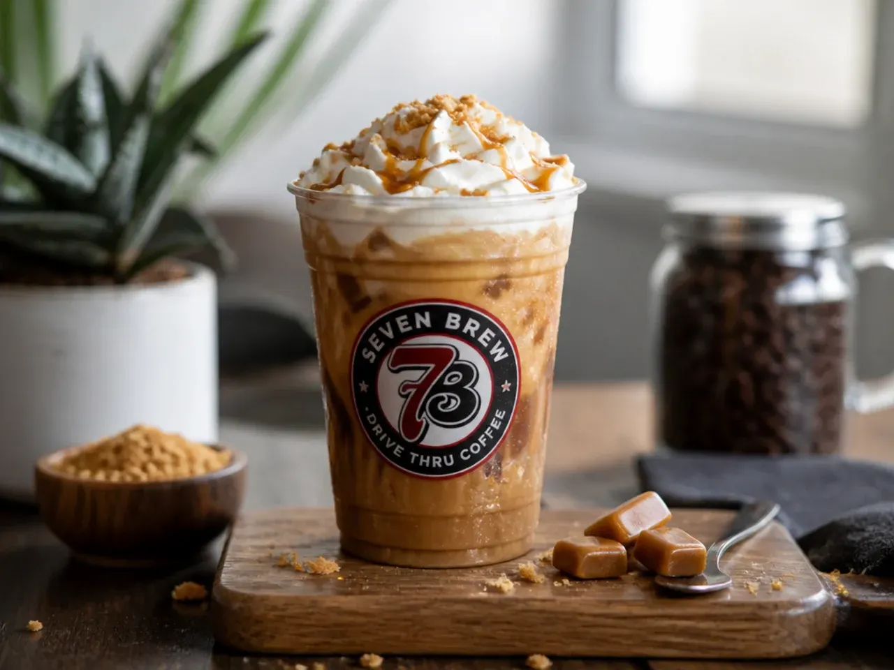 seven brew coffee drinks — serving and garnish ideas