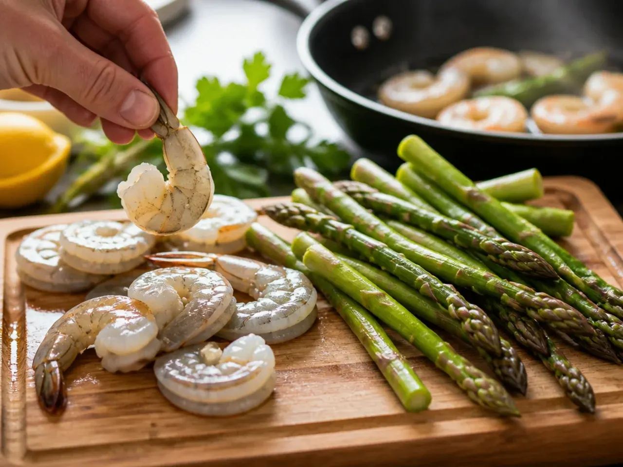 shrimp and asparagus recipes recipe step 1