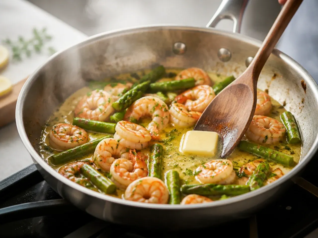 shrimp and asparagus recipes recipe step 6