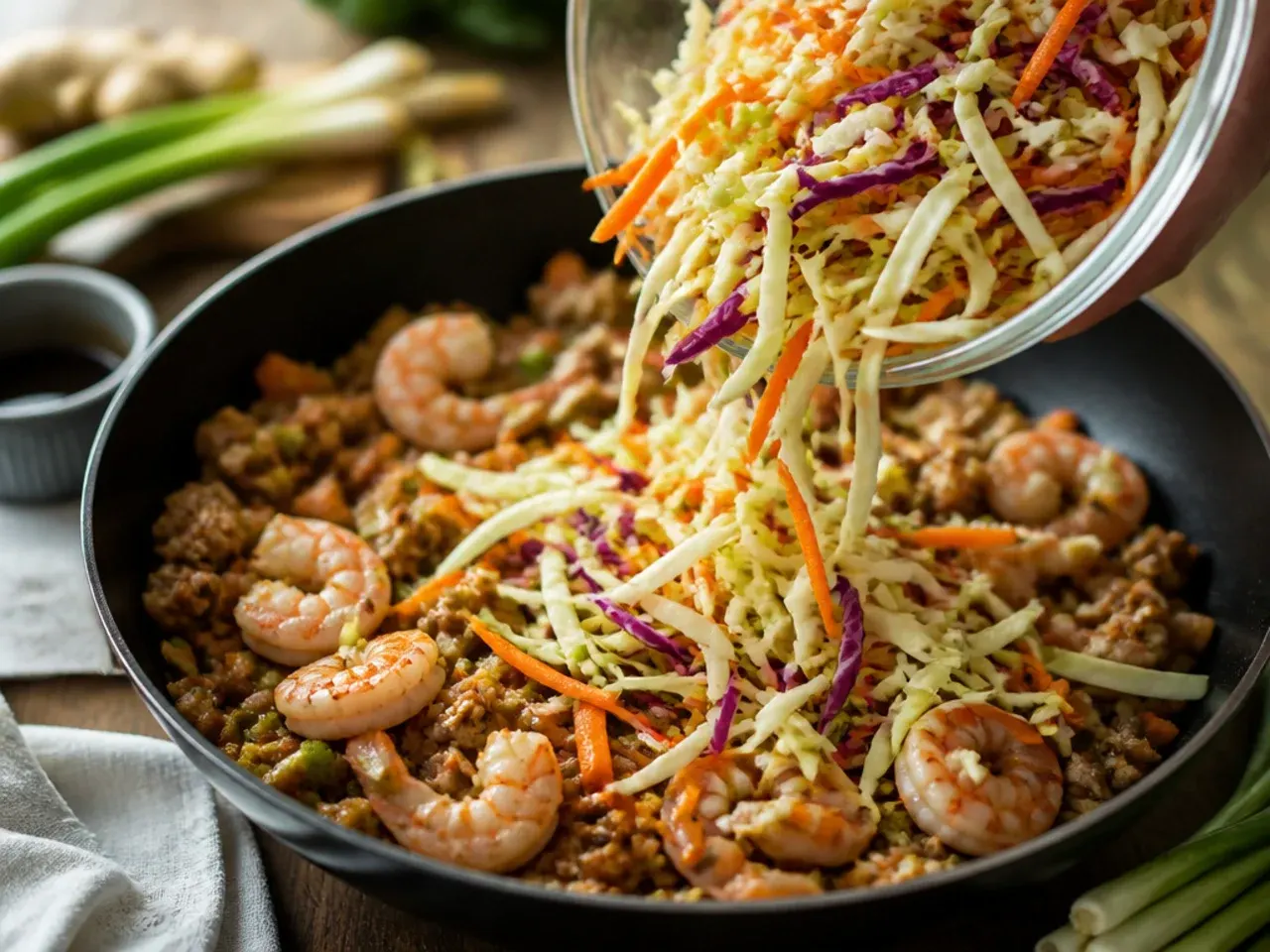 shrimp egg roll in a bowl recipe step 9