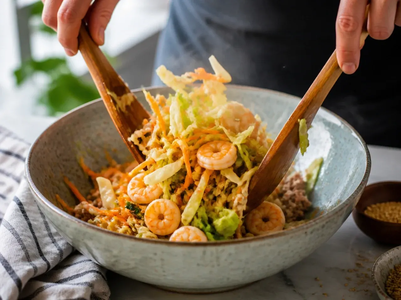 shrimp egg roll in a bowl recipe step 13