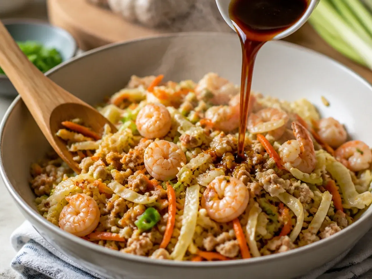 shrimp egg roll in a bowl recipe step 15