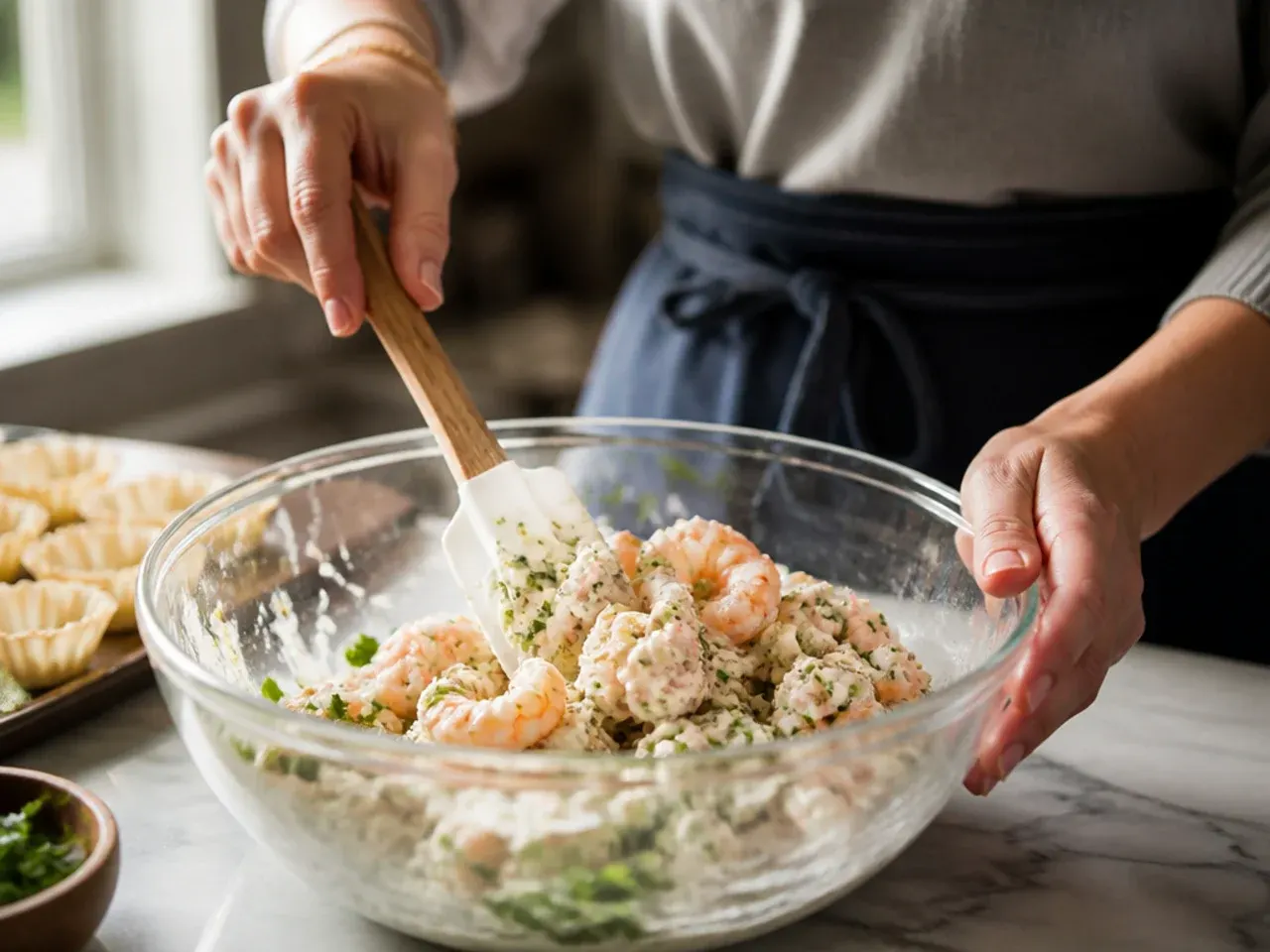 shrimp phyllo cup appetizers recipe step 3