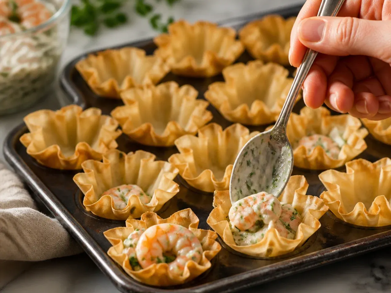 shrimp phyllo cup appetizers recipe step 6