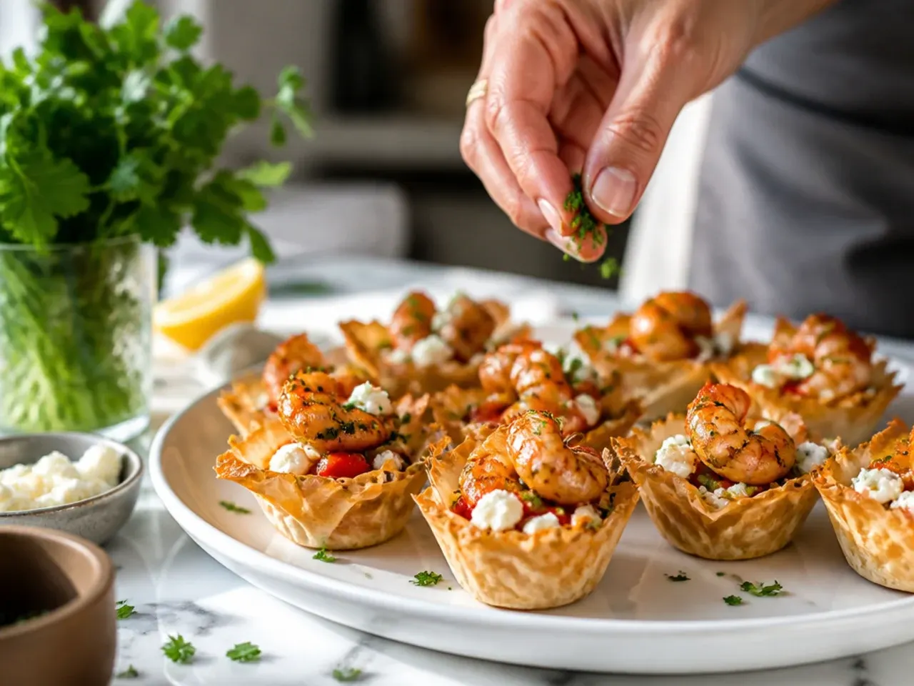 shrimp phyllo cup appetizers recipe step 7