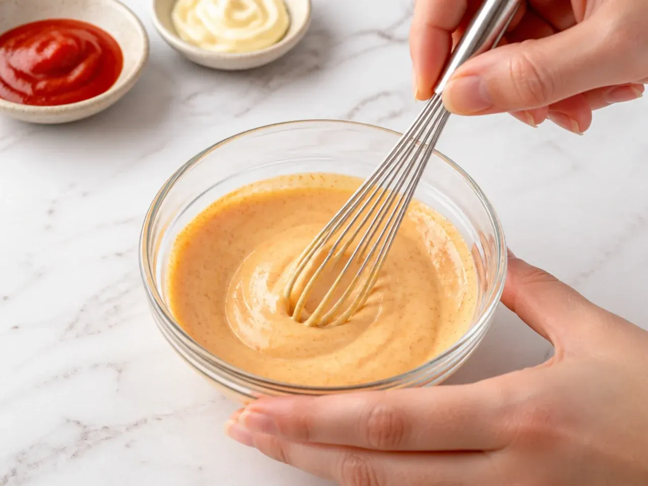 shrimp sushi bowl — step 3: make the spicy mayo