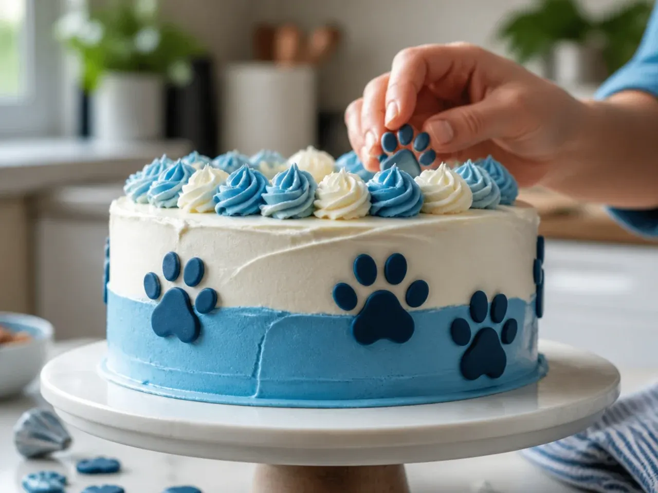 simple bluey cake ideas recipe step 14