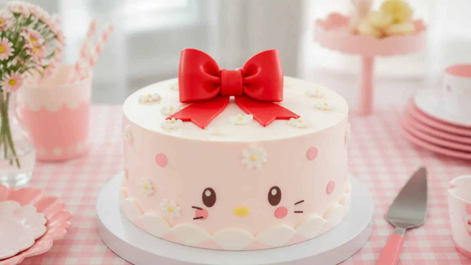 simple hello kitty cake — 15 Simple Hello Kitty Cakes for Beginners