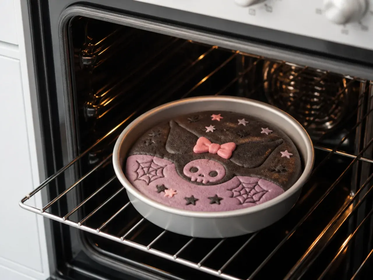simple kuromi cake — step 5: bake