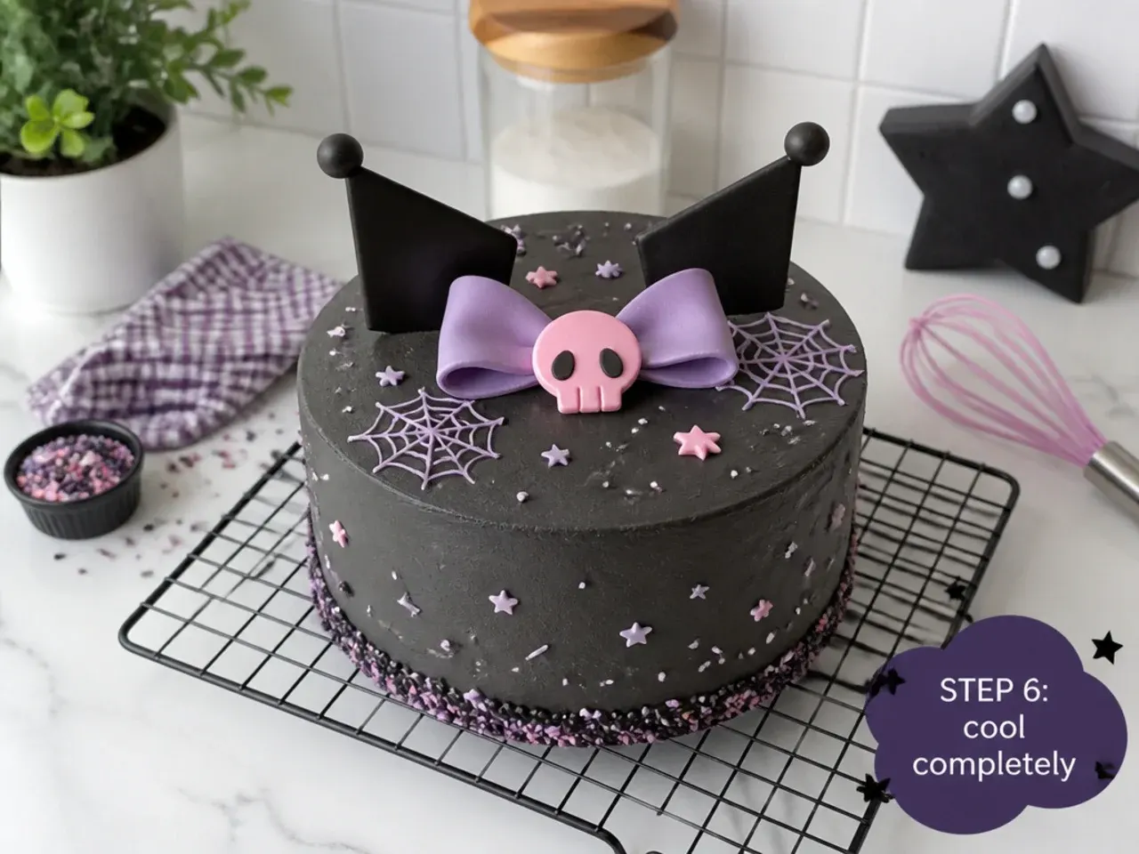 simple kuromi cake — step 6: cool completely