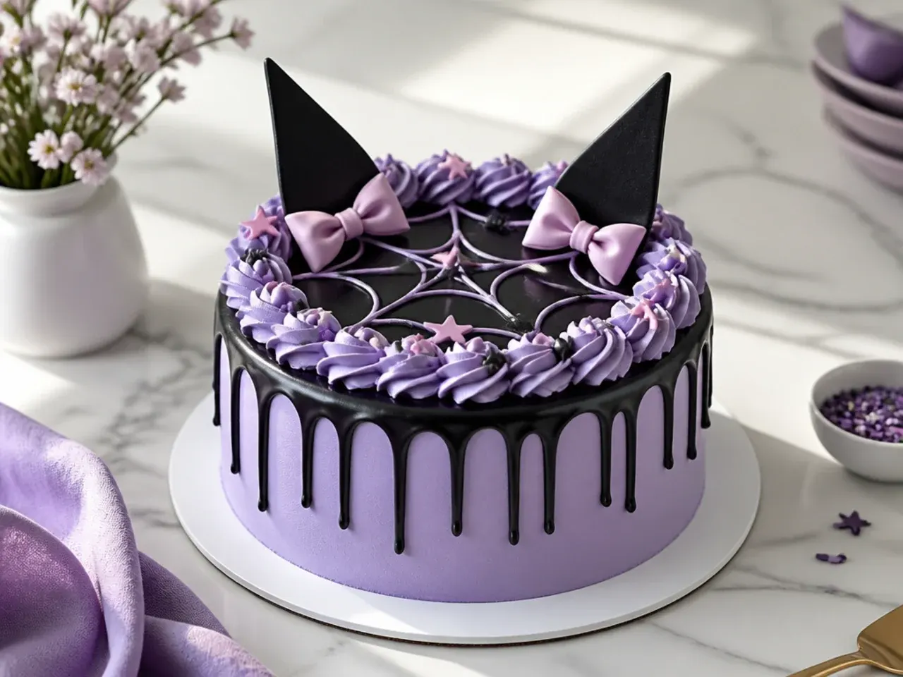 Common mistakes to avoid when decorating a simple Kuromi cake with buttercream
