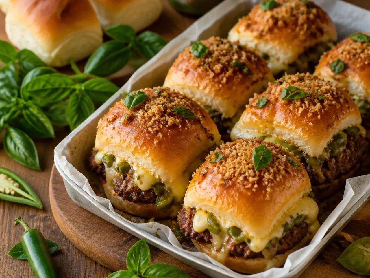 Jalapeño popper cheeseburger sliders with cream cheese and pepper jack