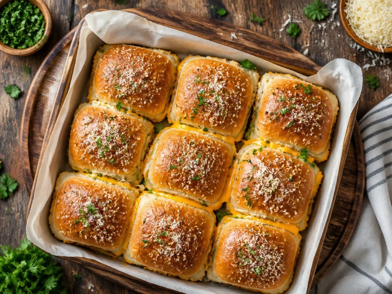 A budget-friendly tray of turkey and American cheese sliders on Hawaiian rolls, simple and generously portioned.