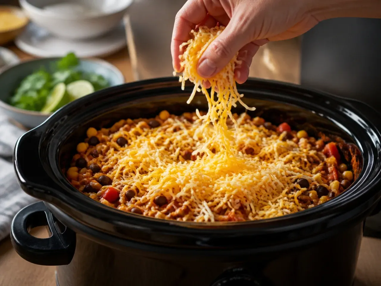 slow cooker chicken enchilada casserole recipe step 13