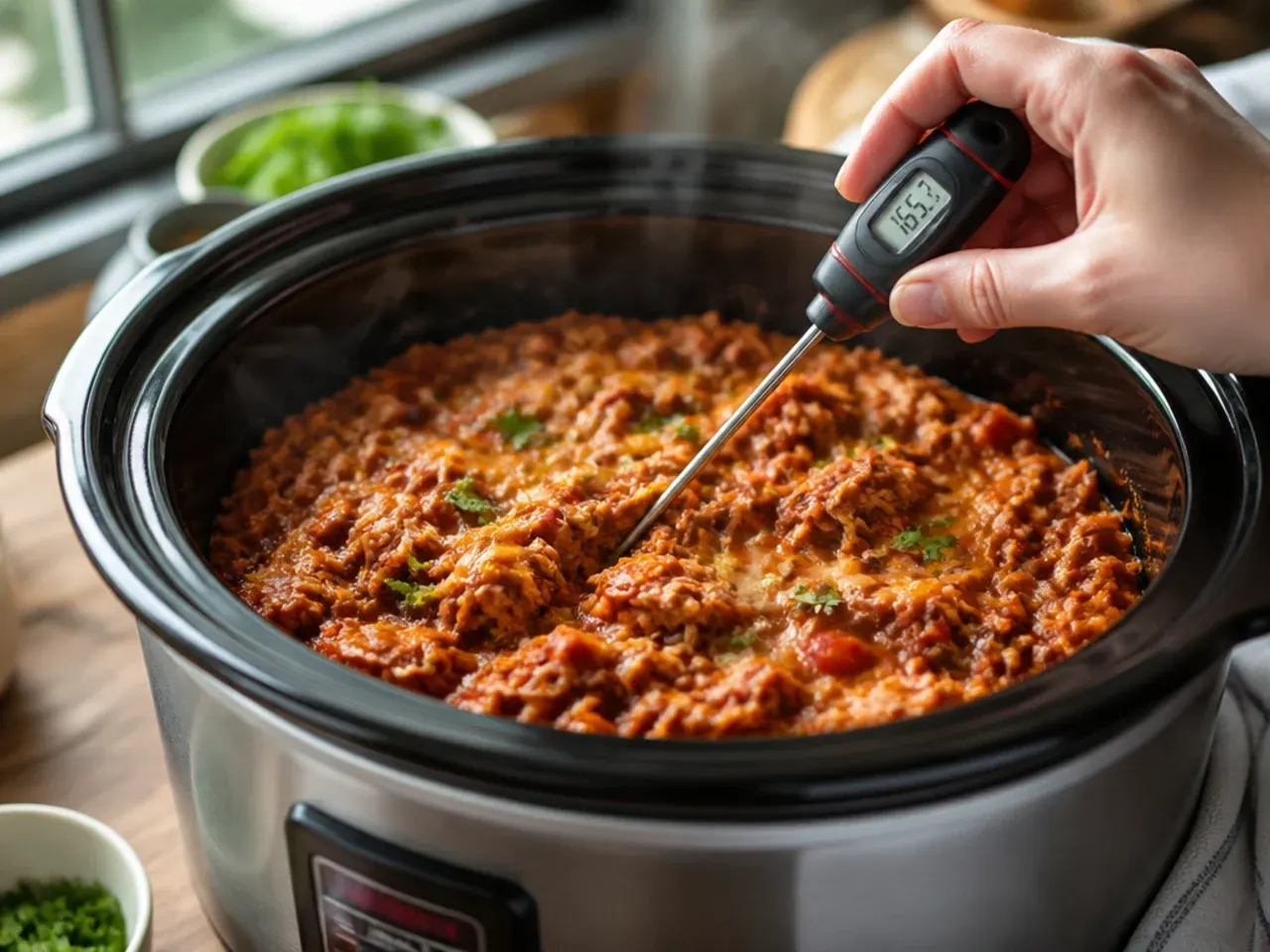 slow cooker chicken enchilada casserole recipe step 16