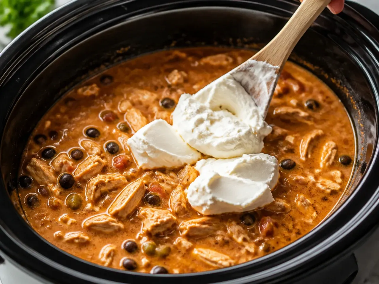 slow cooker chicken tortilla soup recipe step 5