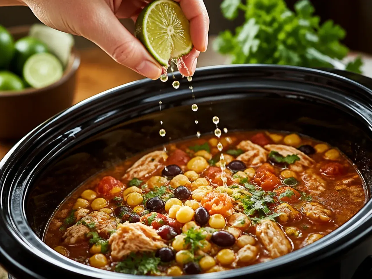 slow cooker chicken tortilla soup recipe step 6