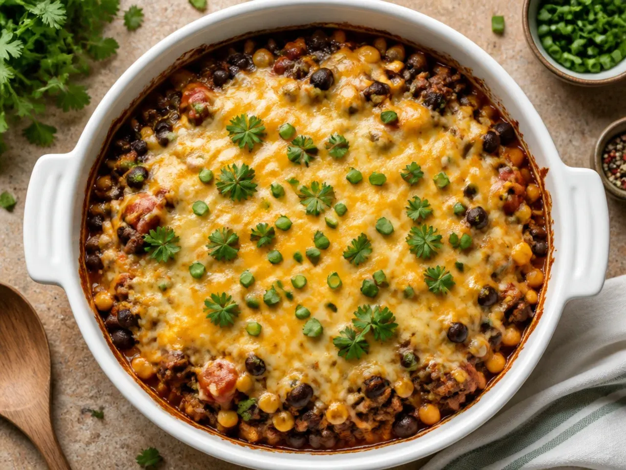 Budget-friendly slow cooker cowboy casserole made with pantry staples