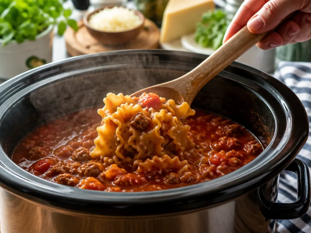 slow cooker lasagna soup recipe step 3