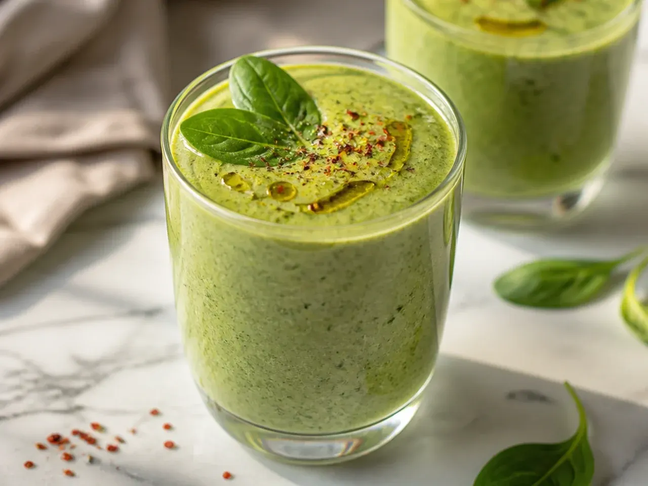 Protein smoothie in a to-go cup ready for a busy weekday morning
