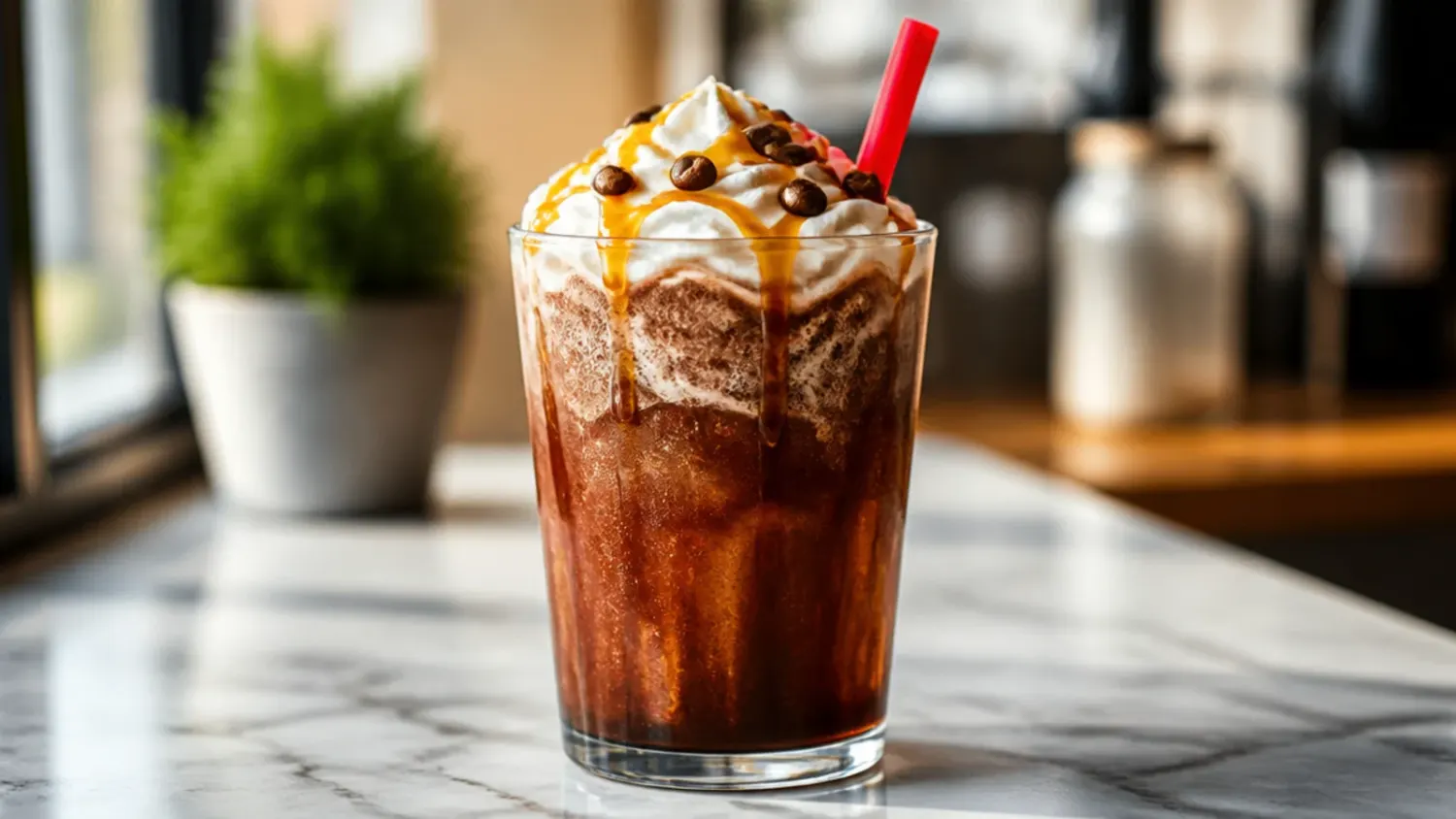 Row of copycat Sonic Dirty Dr Pepper drinks in tall glasses with lime wedges and sweet cream