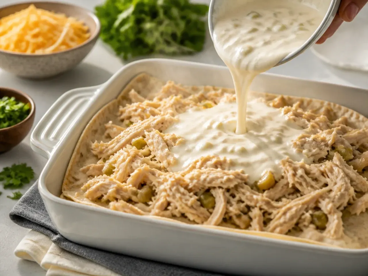 sour cream chicken enchilada casserole recipe step 5