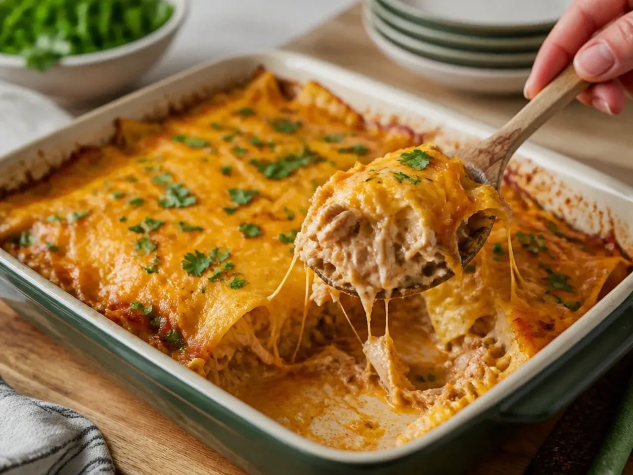 sour cream chicken enchilada casserole recipe step 6