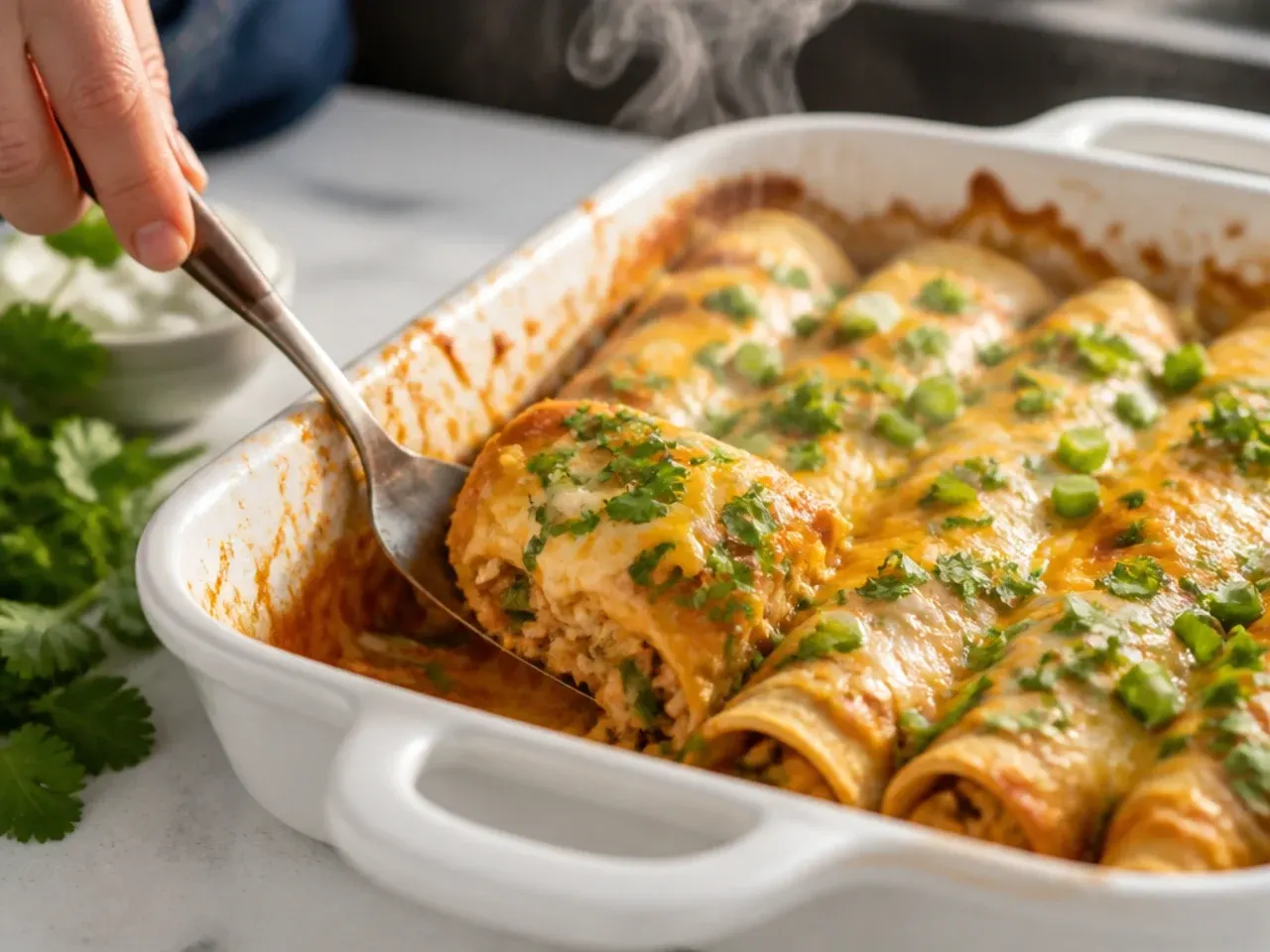 sour cream chicken enchilada casserole recipe step 7