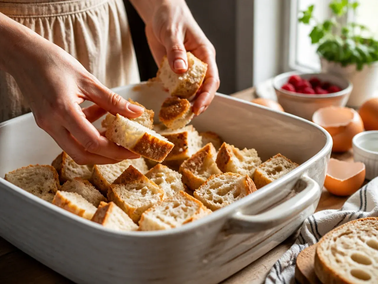 sourdough french toast casserole recipe step 2