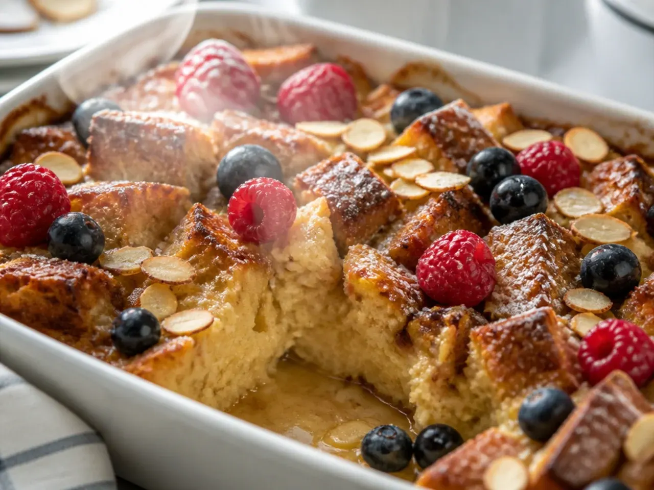 Foil-wrapped unbaked sourdough French toast casserole ready for the freezer