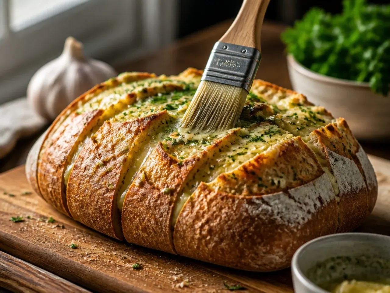 sourdough garlic bread recipe step 1