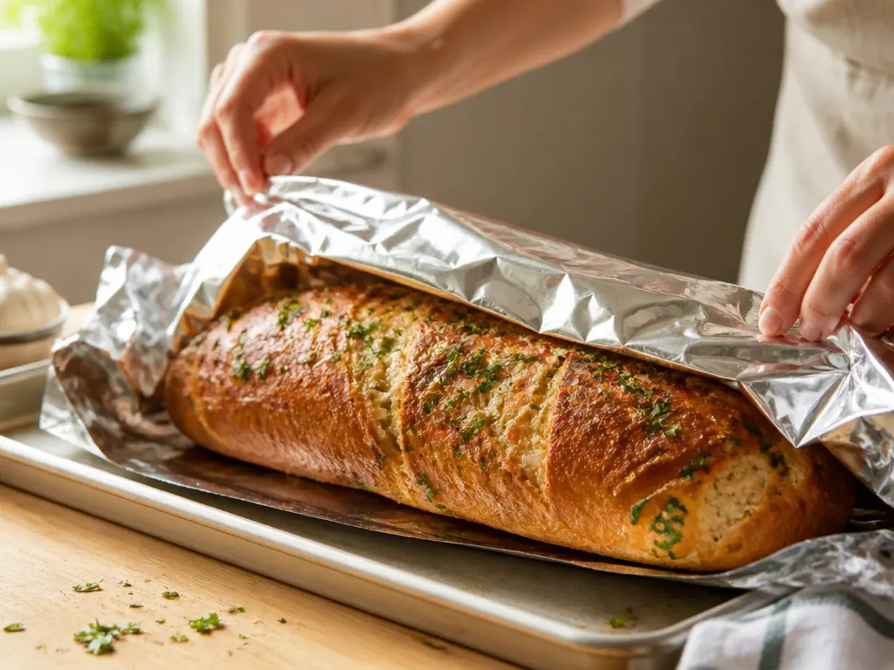 sourdough garlic bread recipe step 16