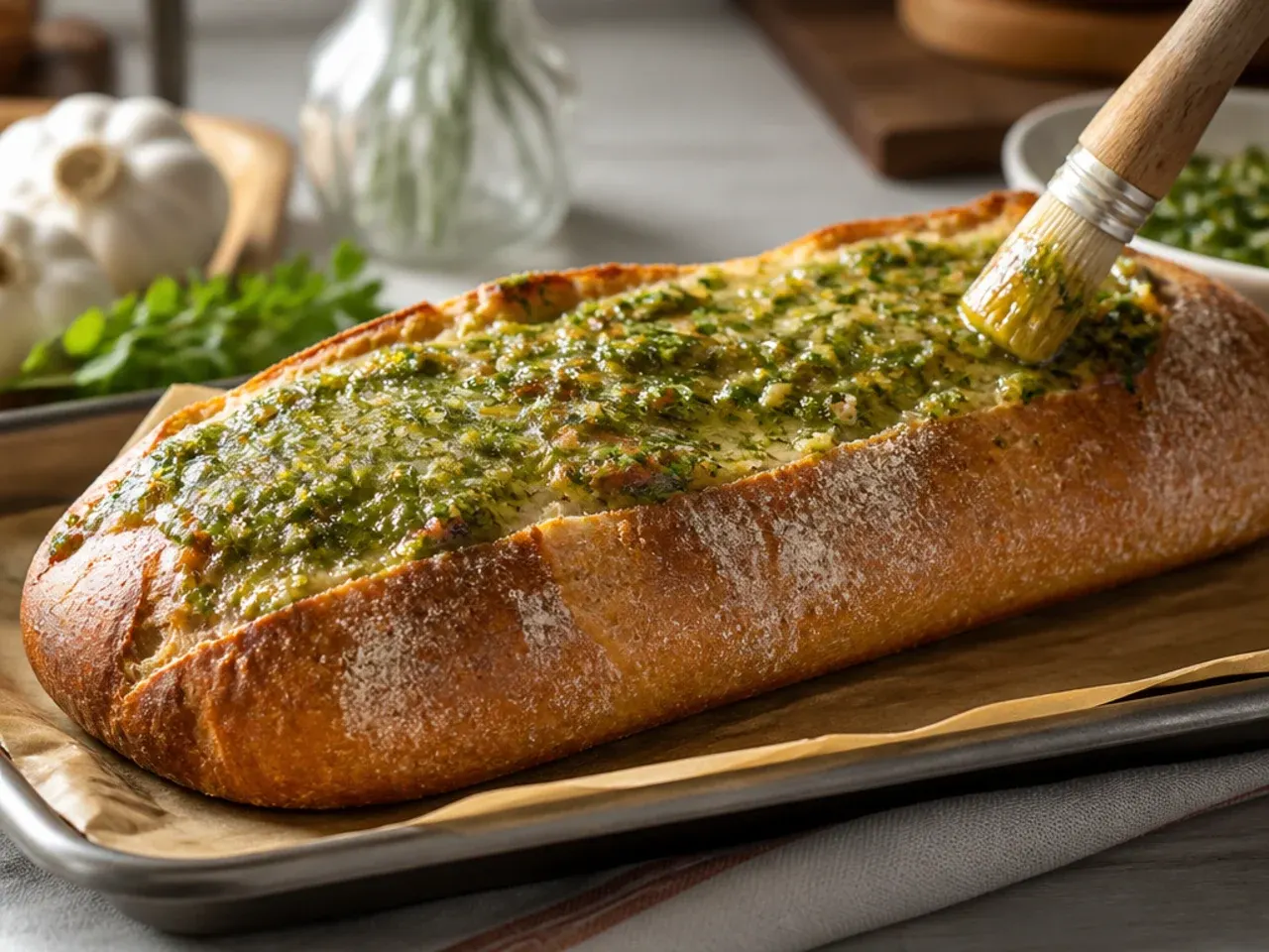 sourdough garlic bread recipe step 17