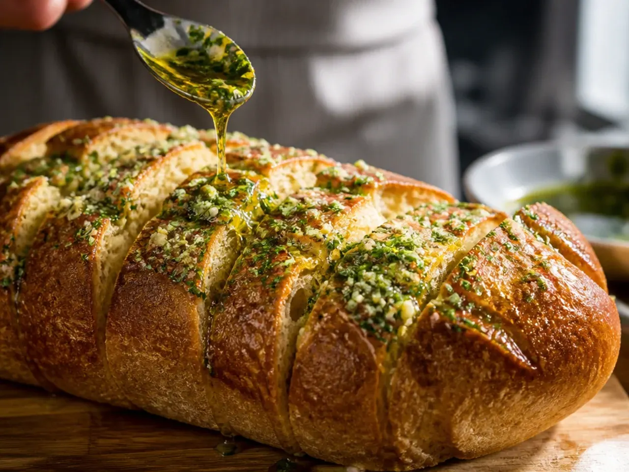 sourdough garlic bread recipe step 20